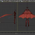 Purple Fantasy Outfit With Cape And Decorative Shoulder Design Details
