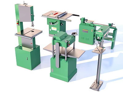 woodworking machine tool factory machinery 3d model