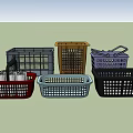 Colorful Plastic Storage Baskets With Handles In Various Shapes And Sizes