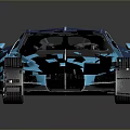 Sleek Blue Supercar With Streamlined Design Black Roof And Silver Alloy Wheels