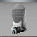 Modern White Tech Device With Transparent Dome And Control Panel Base