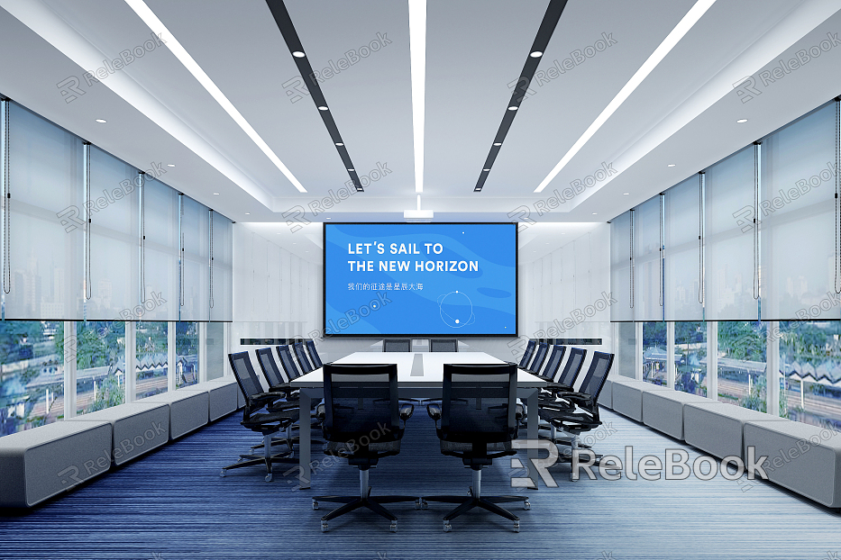 Modern Conference Room Company Office Large Conference Room Negotiation Room model