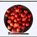 Fresh Red Plums Filled In Black Plate Looking Juicy And Delicious