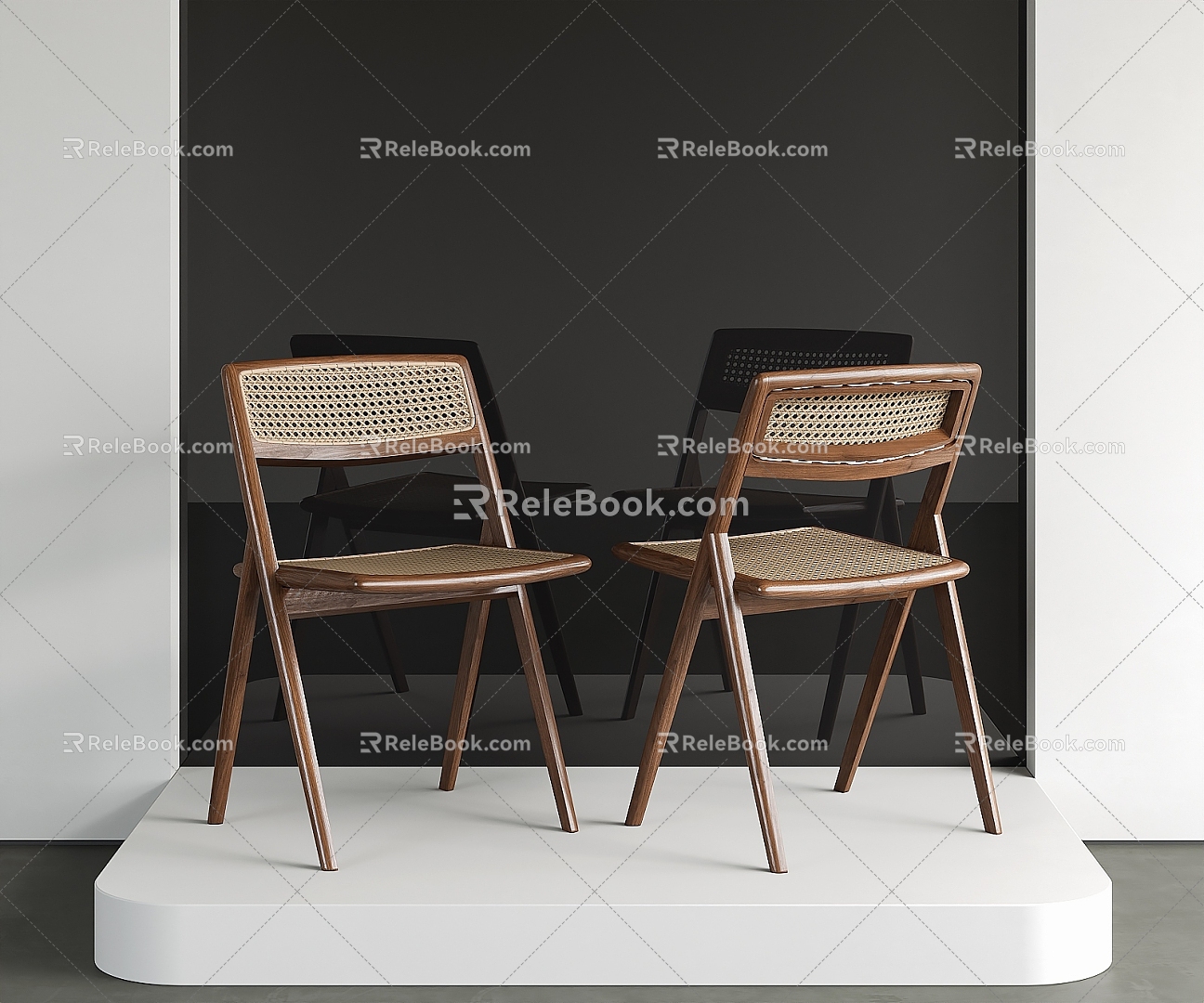 Quiet Rattan Single Chair 3d model