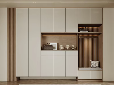 Modern Entrance Shoe Cabinet 3d model