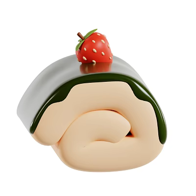 Modern Chocolate Cake Cream Cake Chocolate Cake Food Dessert Cartoon Cake 3d model