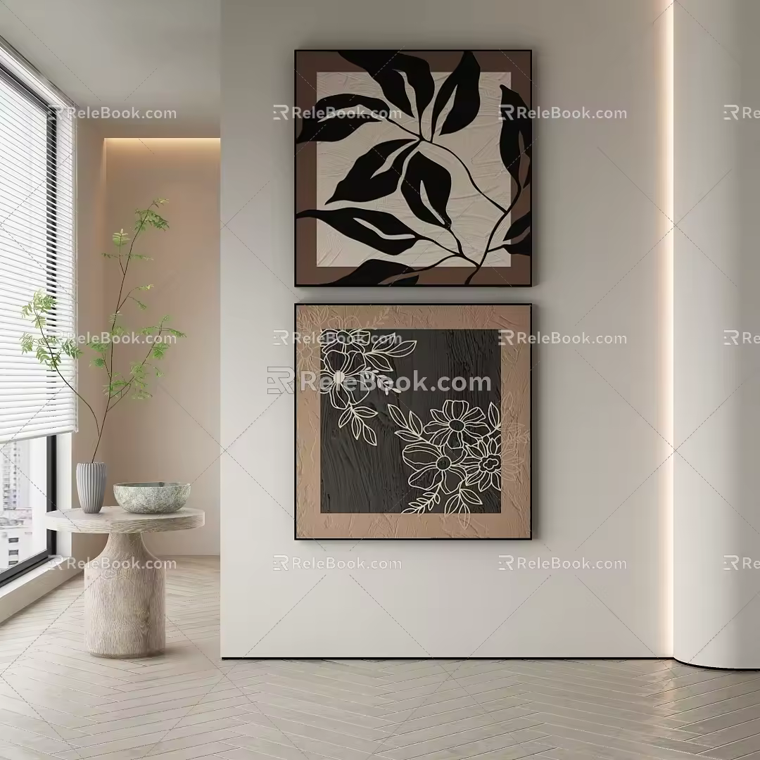 modern decorative painting 3d model