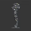 Mechanical Robot Character With Multiple Arms And Four Legged Structure 3d model