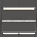 Modern Hanging Linear Pendant Light With Sleek Metal Frame And LED Lighting