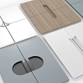 Modern Cabinet Door Designs In White Wood And Gray With Various Handle Shapes