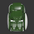 Comfortable Modern Green And White Massage Chair With Ergonomic Design And Soft Padding