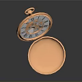 Elegant Open Copper Colored Pocket Watch With Roman Numeral Dial And Mechanical Design