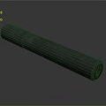 Gray Cylindrical Military Weapon 3D Model With Textured Metal Surface And Dark Background