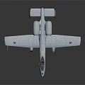 Military Attack Aircraft With Twin Engines Gray Fuselage And Wing Insignia