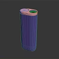 Purple Waste Bin With Pink Lid And Dual Openings For Home Use