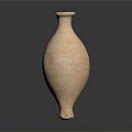 Hand Carved Terracotta Vase With Striped Patterns And Elegant Elongated Body