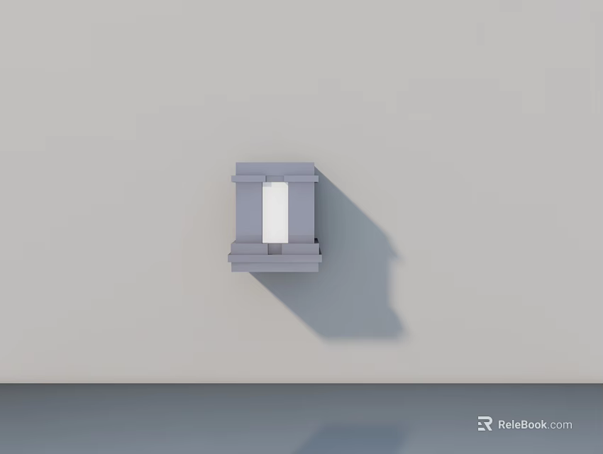 Modern Gray Swing Door Design For Light Interior Wall Setting 3d model