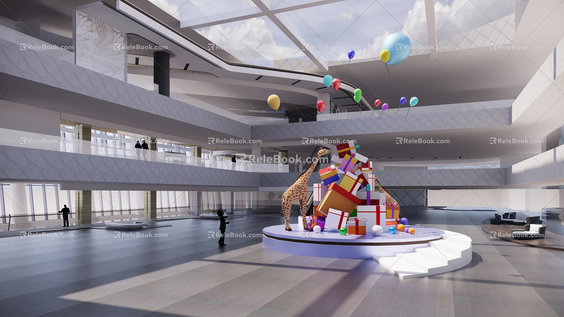 Modern Mall Art Shopping Center 3d model