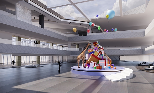 Modern Mall Art Shopping Center 3d model