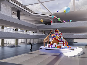 Modern Mall Art Shopping Center 3d model
