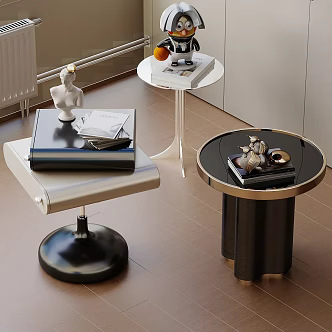 Modern Italian Style Side Table Light Luxury Italian Style Side Table Metal Side Table Special-shaped Side Table Corner Table Round Side Table Sofa Side Table 3d model
