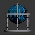 Globe Antique Globe Old Globe Retro Globe Game Item Game Props Game Equipment 3d model