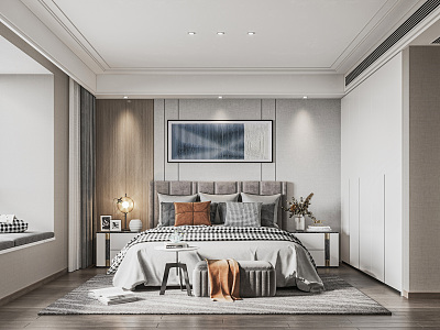 Master Bedroom Modern Bedroom 3d model