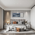 Master Bedroom Modern Bedroom 3d model