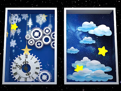 Modern Window Star Window 3d model