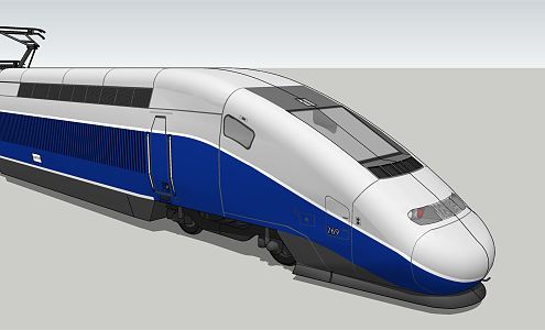 Hyundai high-speed rail train front 3d model