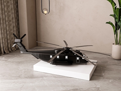 Modern Helicopter Handmade Ornaments 3d model