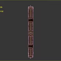 Brown Multi Layered Vintage Train Carriages Stacked Vertically On Gray Background