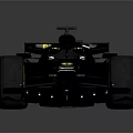 Black Formula Race Car With Sleek Aerodynamic Body And Yellow Tires