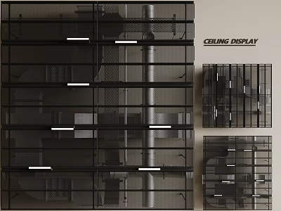 Modern Industrial LOFT Ceiling Bare Ceiling Industrial Pipe Ceiling Barbed Wire Ceiling 3d model