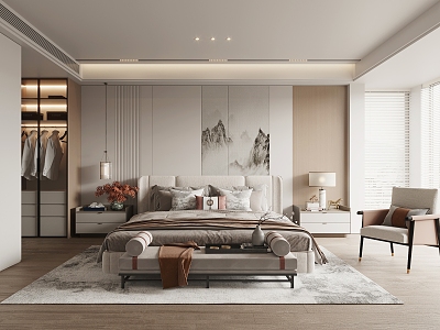 New Chinese Style Home Bedroom model