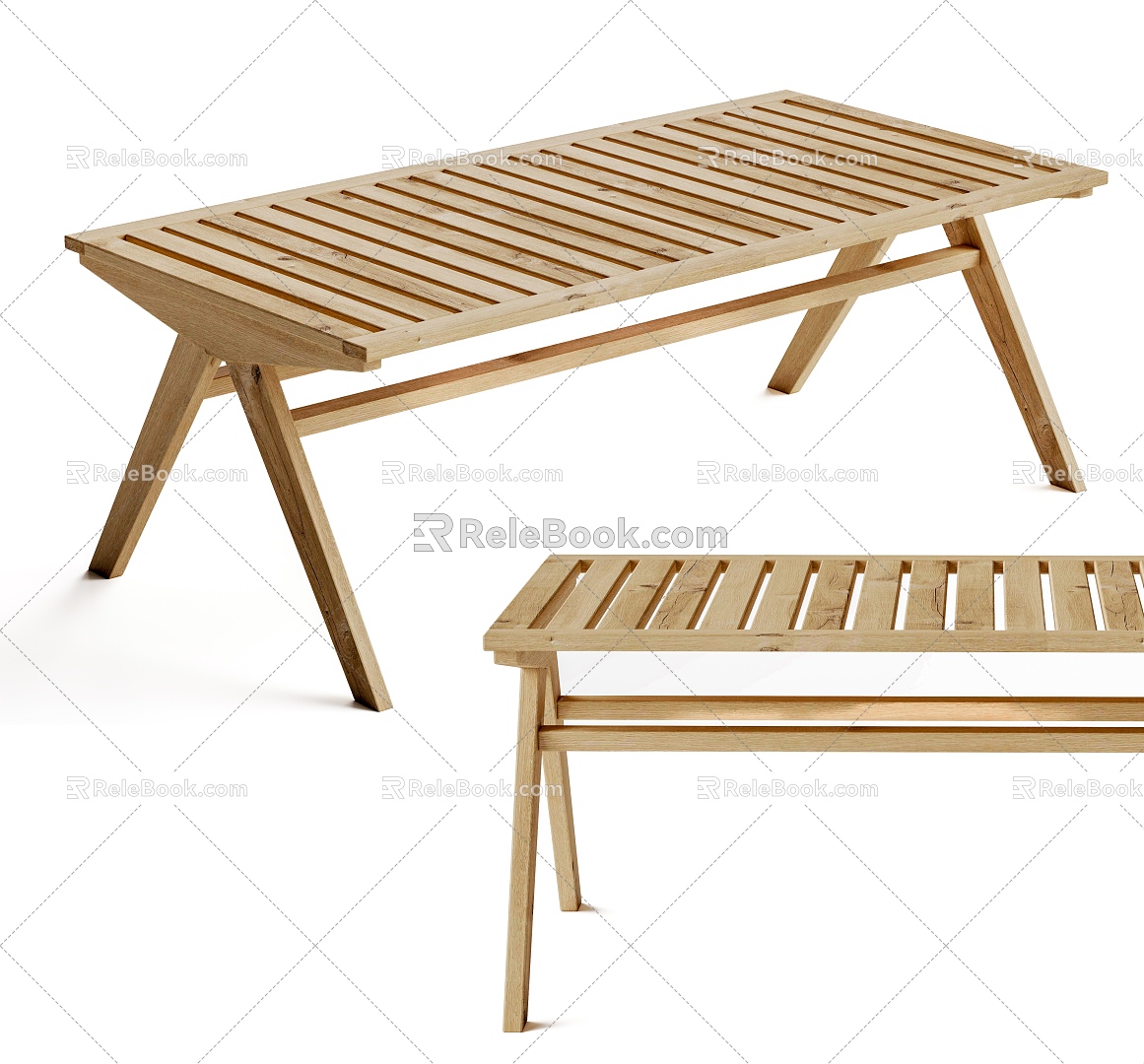 Outdoor Table Log Dining Table Camping Table Foldable Camping Table 3d model