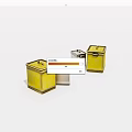Multiple Yellow And Silver Square Storage Boxes With Lids For Organizing