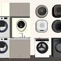 Modern Washing Machines In Various Styles Built In Wall Mounted And Different Colors