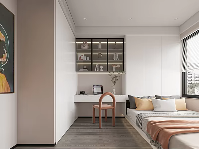 Modern Tatami Bedroom 3d model