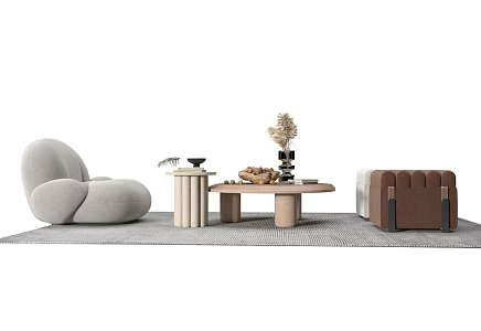 Modern Leisure Sofa Combination Sofa Coffee Table Combination Sofa Coffee Table Leisure Chair Leisure Sofa 3d model