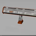 S21 Elongated Component With Red Frame Silver Body And Bottom Support Structure
