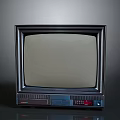 Vintage TV Set Retro Design Classic Black Frame Old Fashioned Electronic Appliance