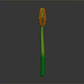 Green Stem Plants With Long Stems And Orange Spotted Tops In Grey Background