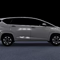 Silver Hyundai MPV Car Exterior Design With Sleek Front Face And Alloy Wheels