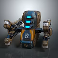 Game Movie Character Mechanical Spider Robot With Yellow Blue Blue Lights Multiple Legs UAC L7