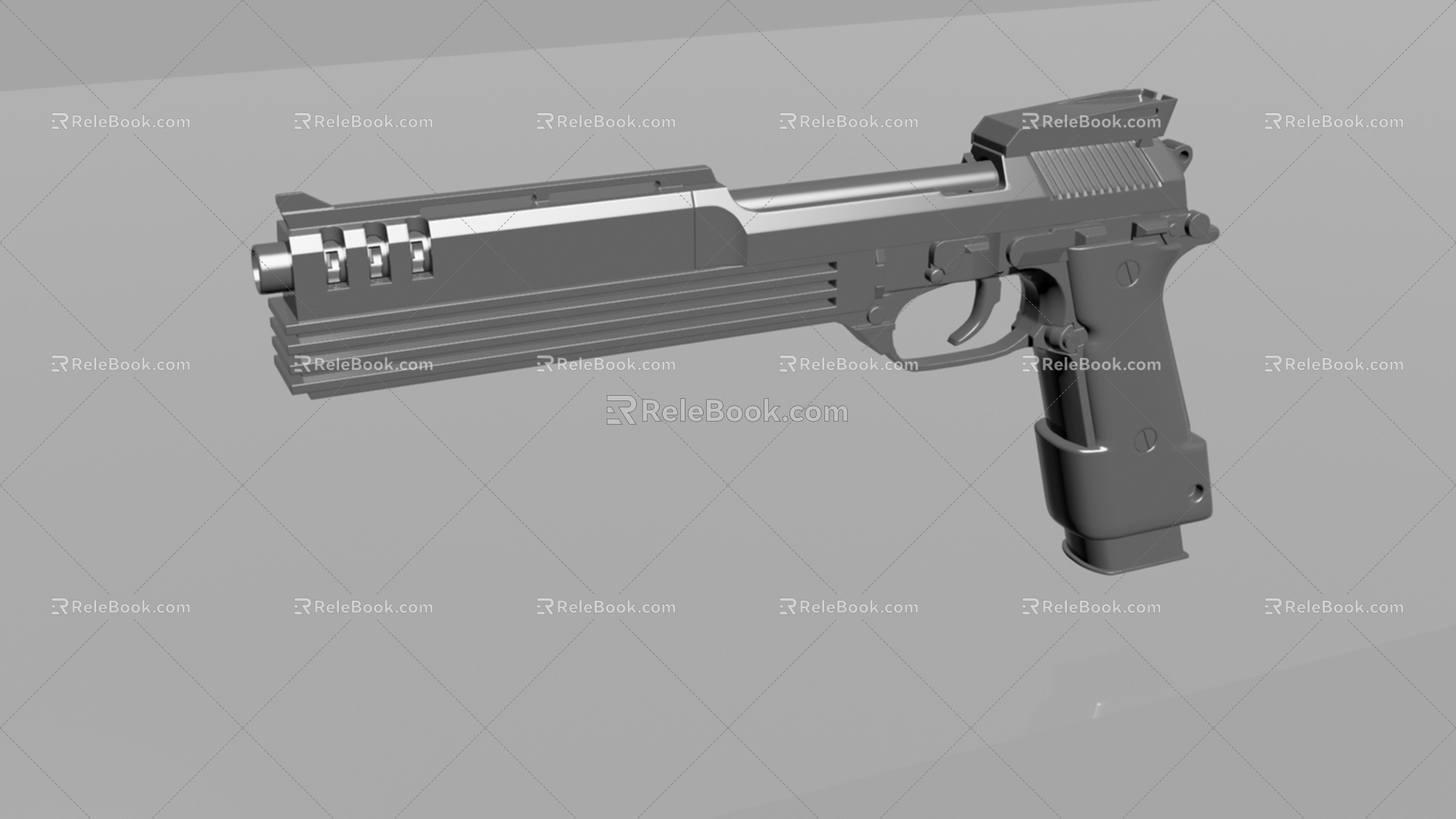 Guns AUTO 9 Pistol High Model Mech 3d model