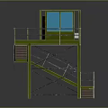 Tower defense sentry tower air defense watchtower observatory tower loft 3d model