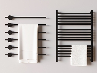 Modern Towel Bar Towel Rack Wall Hanging Towel Bar 3d model