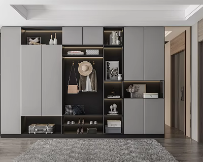 Modern Shoe Cabinet Decorative Cabinet 3d model