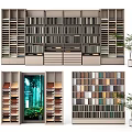 Modern display cabinet color plate display cabinet 3d model